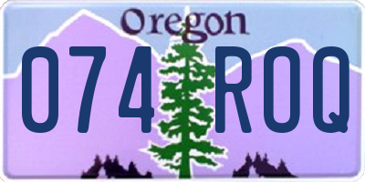 OR license plate 074ROQ