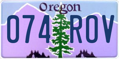 OR license plate 074ROV