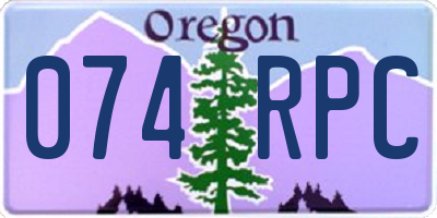 OR license plate 074RPC