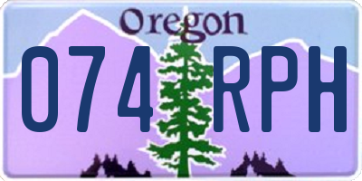 OR license plate 074RPH