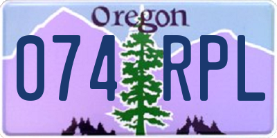 OR license plate 074RPL