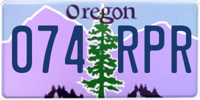 OR license plate 074RPR