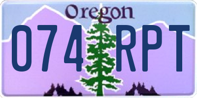 OR license plate 074RPT