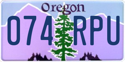 OR license plate 074RPU