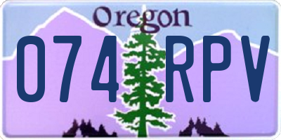 OR license plate 074RPV