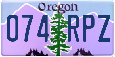 OR license plate 074RPZ