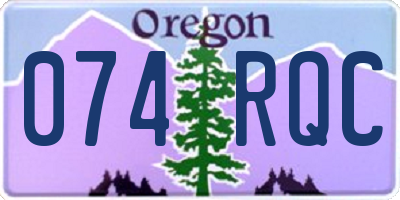 OR license plate 074RQC