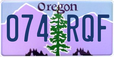 OR license plate 074RQF