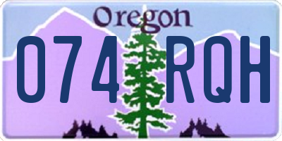 OR license plate 074RQH