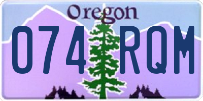 OR license plate 074RQM