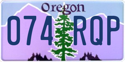 OR license plate 074RQP