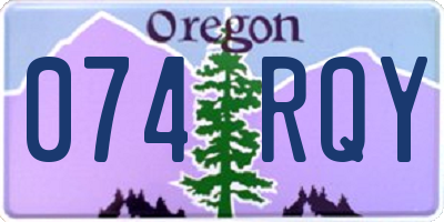 OR license plate 074RQY