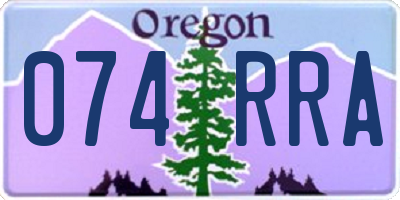 OR license plate 074RRA