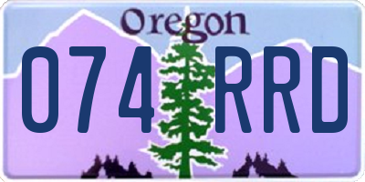 OR license plate 074RRD