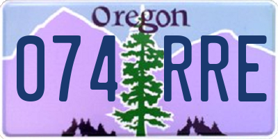 OR license plate 074RRE