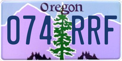 OR license plate 074RRF