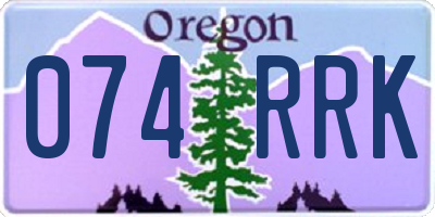 OR license plate 074RRK