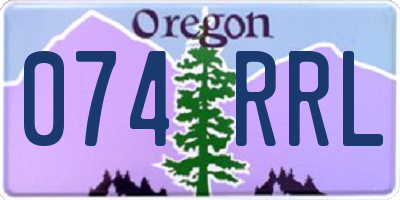 OR license plate 074RRL