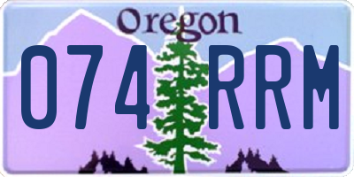 OR license plate 074RRM
