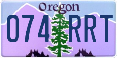 OR license plate 074RRT