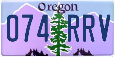 OR license plate 074RRV