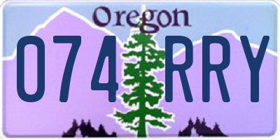 OR license plate 074RRY