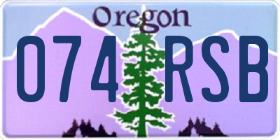 OR license plate 074RSB