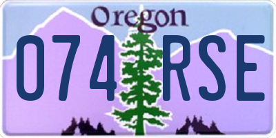 OR license plate 074RSE