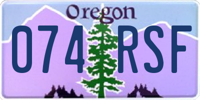 OR license plate 074RSF