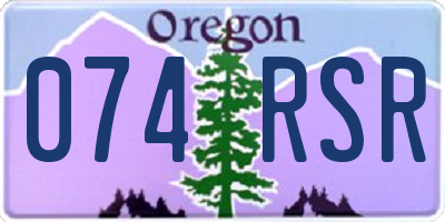 OR license plate 074RSR