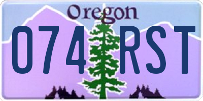 OR license plate 074RST