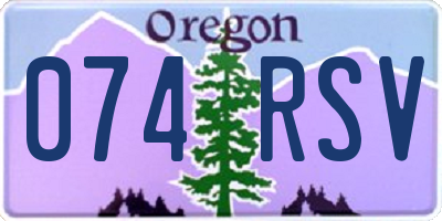 OR license plate 074RSV