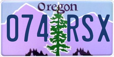 OR license plate 074RSX