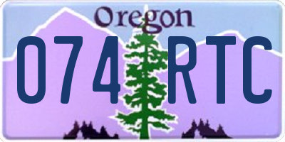 OR license plate 074RTC