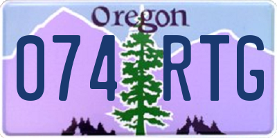 OR license plate 074RTG