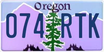 OR license plate 074RTK