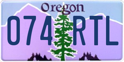 OR license plate 074RTL