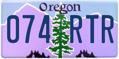 OR license plate 074RTR