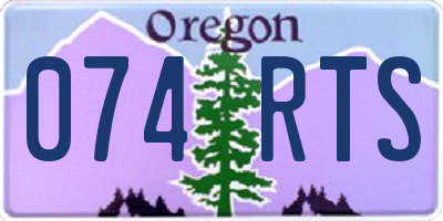 OR license plate 074RTS