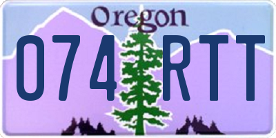 OR license plate 074RTT