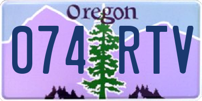 OR license plate 074RTV