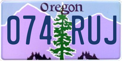OR license plate 074RUJ
