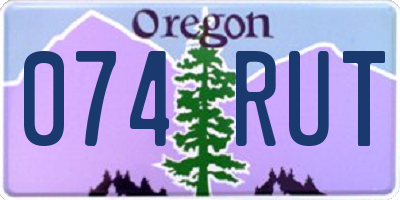 OR license plate 074RUT
