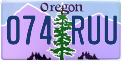 OR license plate 074RUU