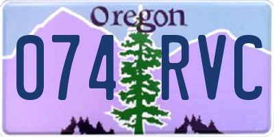 OR license plate 074RVC
