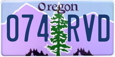 OR license plate 074RVD