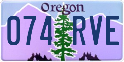 OR license plate 074RVE