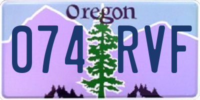 OR license plate 074RVF