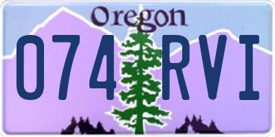 OR license plate 074RVI