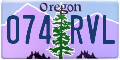 OR license plate 074RVL